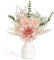 Mkono kleine künstliche Blumen in Keramik Vase 13.5 Mittelstücke Couchtisch Dekor, Seide Blume Bouquet Arrangements für Home Decor, Innen, Esszimmer, Küche, Hochzeit, Rosa