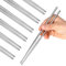 Xinjoduz Lot de 6 paires de baguettes réutilisables, en acier inoxydable, baguettes coréennes pour manger, passent au lave-vaisselle, coffret cadeau