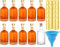 Danmu Art Lot de 10 bouteilles en verre de 100 ml, avec liège, capsules rétractables, pour vin, sauce et décorations