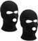 HAGOT 2PCS Balaclava, 3-Loch Sturmmaske, Gestrickte Sturmhaube, Skimütze für Motorrad und Fahrrad, Multifunktionsmaske, Schwarz