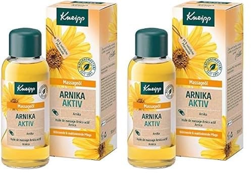 Kneipp Massageöl Arnika Aktiv - Wärmende & reaktivierende Pflege - vegan - 100ml (Packung mit 2)