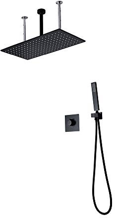 GKPSSURV LED-Duscharmatur, verdeckte Moderne Regenduschenarmaturen mit Dusche und Handbrause, eingebettete Box,