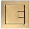 Square Brushed Brass Pneumatic Dual Flush Button Plate