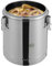 20L Profesional Gastro Acero Inoxidable Transporte Termo Recipiente de Acero Inoxidable para Desayuno Olla con Asas Laterales y Tapa con Anillo de Goma Cierre de Tensión para Comedores Escolares