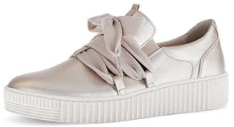 Gabor Damen Low-Top Sneaker, Frauen Halbschuhe,schnürschuhe,schnürer,straßenschuhe,Strassenschuhe,Sportschuhe,Puder,43 EU / 9 UK
