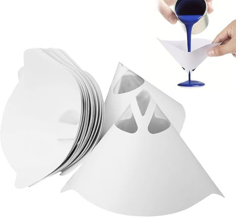 50 Stück Lacksiebe Lackfilter,Nylon Konisches Papier Filter,Trichterfiltern Lackfilter,Konische Papier Siebe,Filterkegel Papiertrichter,Papier Lacksiebe,Papier Lackfilter Für Autolack