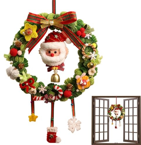 Decoraciones de árbol de navidad,Colgante de Navidad Guirnalda de Navidad - Coronas de Navidad para puerta de entrada, adornos navideños para decoraciones de árboles