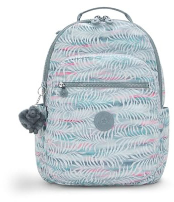Kipling Seoul PRT Mochila, Hojas de Palmera, 12.75 L x 17.25 H x 9 D para Mujer