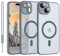 YUANDMI iPhone 15 Hülle mit MagSafe, Hanyhülle iPhone 15 Magnetisch Leicht Dünn Matte Touch Kameraschutz, Anti-Gelb rutschfest Kratzfest Schutz Stoßfest Hülle für iPhone 15 Hell Grau