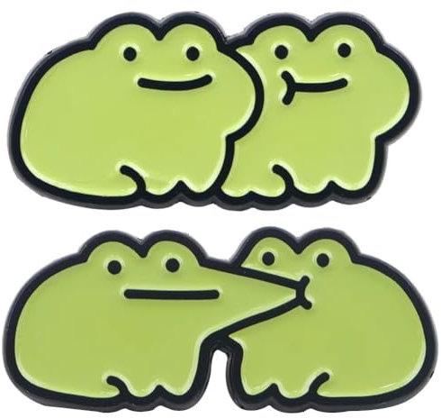 Zghhc Niedliche Frösche-brosche, 2 Stück, Cartoon-Tiere, Anstecker Auf Rucksack-brosche, Anstecknadeln, Kostüm-Accessoires, Modeschmuck