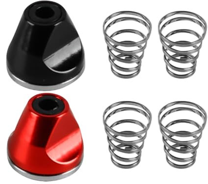 Laroal 2Pcs M5 Fahrrad Hub Mutter mit 4 Quick Release Spieß Quellen Fahrrad Quick Release Hebel Mutter Aluminium Legierung