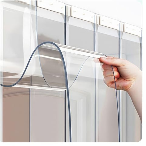 Kunststoff-Tür-Vorhang-Kit weiches wasserdichtes Vinyl für tragende Türen Gefrierschränke Fabriken Hurrikan-Fensterläden einfache Installation 1,5 x 2,2 m dauerhafte und vielseitige Lösung