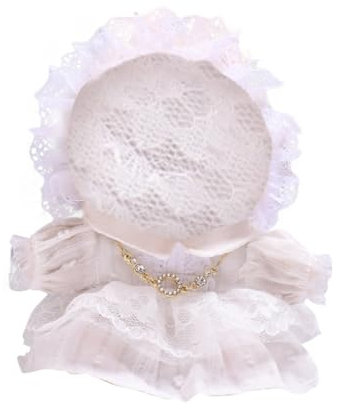 Labubu 17cm Plüsch Bekleidung, Niedliches Mini Kuscheltier Outfit mit DIY Pullover Hoodie, labubu Bekleidungszubehör, Einfach an und auszuziehen, Ideales Kinder Geschenk Puppenzubehör Puppenkleidung