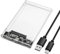 2,5 Zoll Festplattengehäuse USB C 5 Gbps, USB 3.1 Gen1 SATA Externe SSD Gehäuse für 2,5 Zoll SSD und HDD bis zu 6TB, UASP unterstützt, mit USB C 3.1 Kabel, Werkzeugfrei