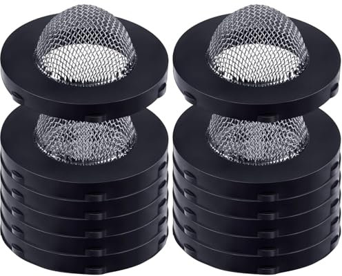 12 Stk Schlauchfilter-Unterlegscheiben, Wasserhahn Sieb Gummi Schlauch Filterwascher Edelstahl Duschkopf Dichtung O Ring Schlauchdichtung für 3/4 Zoll Gartenschlauchverbinder & 5/8 Zoll Waschmaschine