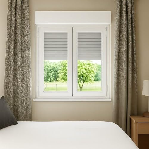 Fenêtre PVC avec volet roulant électrique H 175 x L 110 cm 2 vantaux pour pose en neuf