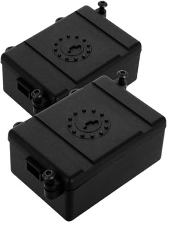 Didiseaon 2pcs RC Waterproof Receiver Box for D90/D130/SCX10 Plastic Transmitter Case Sealed Electronic Tray for RC Car and Boat Accessories Sturdy and Reliable