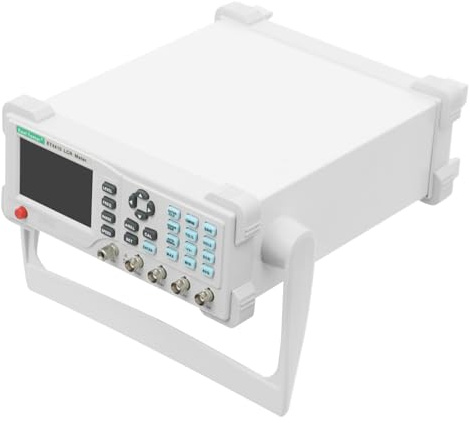 HUSPOO ET4410 Digital LCR Messgerät Tischmultimeter, 0.1% Genauigkeit 100kHz mit LCD-Display & USB/RS232, LCR-Tester mit Verstellbare Halterung - Prüfgerät für Elektronikkomponenten L/C/R