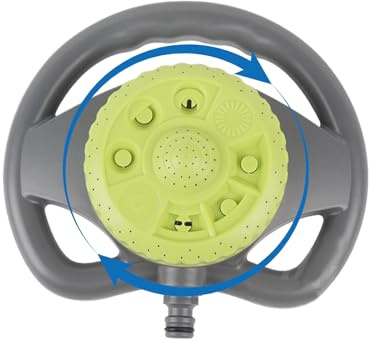 Rociador de agua giratorio | Aspersor de césped giratorio automático de 8 programas, de riego robusto con mayor cobertura para jardín