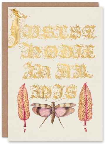 Artery8 Model Book of Calligraphy Art Card Chard and Red Winged Grasshopper