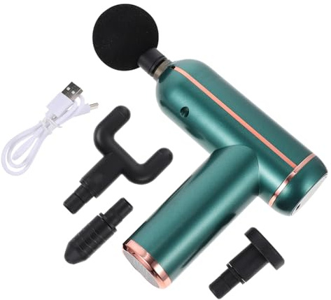 Baluue Tragbares Elektrisches Tiefengewebsmassagegerät mit Touchscreen 4 Massageköpfe 1800mah Akku für Muskelentspannung nach Yoga und Reisen USB Ladegerät Inklusive