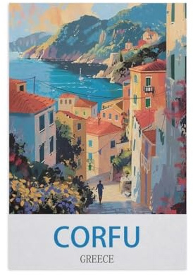 Corfu Greece，Paper Jigsaw Puzzle 1000 Pieces Adult Toys Decompression Game（26x38cm）-GC38