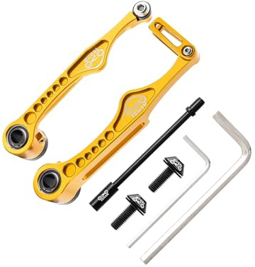 KIXZSAZ Fahrrad V Bremsen, Vorder und Hinterradbremshebel, passend für BMX Reparaturteile, schwarz, 126 x 60,8 mm, Gold, 126 x 60.8 mm
