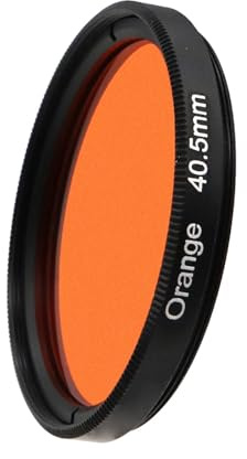 Kamera Filter,Polfilter Filterfarbfilter Vollrot Gelb Grün Blau Orange Lila 40,5 MM Objektivfilter DSLR-Kamera Kamerafilter(Orange)