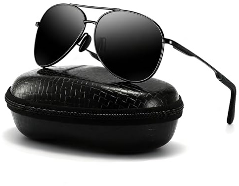 DXRPO solglasögon män polariserade | unisex polariserade utomhus vintage metallram flygglasögon UV400
