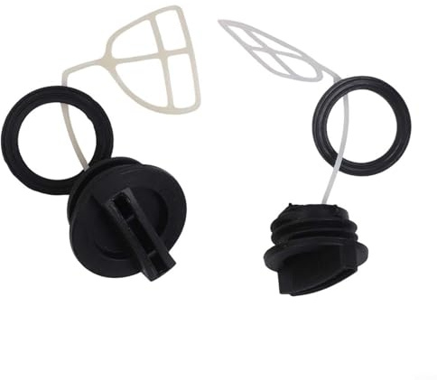 Replacement Fuel Cap And Oil Cap With Washer Gasket, For Chinese 5200 52Cc Chainsaw, Includes Oil Seal, Fits Power Equipment