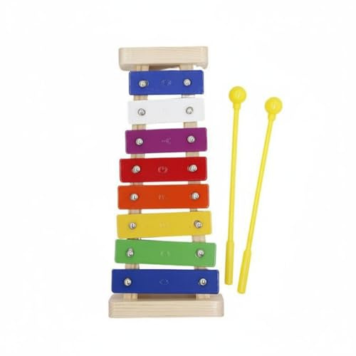 predolo 8-Ton Kinderxylophon Rhythm-Instrument Kinder-Xylophon pädagogisches Spielzeug Schlaginstrument aus Holz für musikalische Früherziehung, Kindergarten