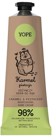 YOPE Handcreme Karamell & Pistazie, Vegane Pflege für Trockene Hände, 50 ml | Mit 98 % Natürlichen Inhaltsstoffen, Nährendes Pistazienöl, Süßer Gourmet-Duft, Intensive Regeneration für die Haut