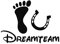 kleb-Drauf | 1 Dreamteam | Schwarz - glänzend | Autoaufkleber Autosticker Decal Aufkleber Sticker | Auto Car Motorrad Fahrrad Roller Bike | Deko Tuning Styling Wrapping Stickerbomb