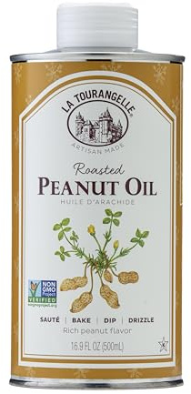 La Tourangelle Roasted Peanut Oil, Expeller-Pressed Made in USA, 16.9 fl oz