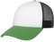 Tricolore Rapper Cap Damen/Herren - Sportliche Kappe in Einheitsgröße - Größenverstellbar durch Druckknopflasche - Luftig Dank Mesheinsatz - Dreifarbige Stoffcap - Sommer/Winter grün One Size