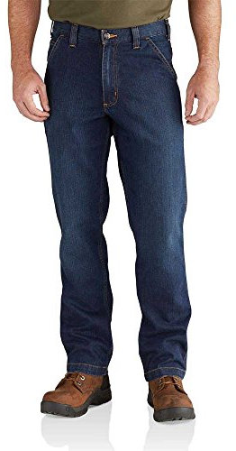 Carhartt Herren Full Swing entspanntes Dungaree Jean, Superior 498 (Marine), 33W / 34L