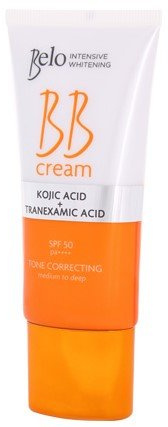 Belo intensive Kojic & BB Creme - 50mL - whitening Creme Tranexamsäure Säure Korrektur des Tones für mittlere und Tiefe der Haut