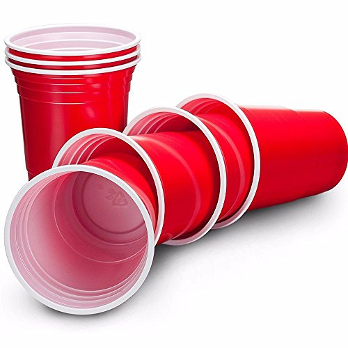 10 GOBELETS RÉUTILISABLES AMÉRICAIN 45CL Rouge