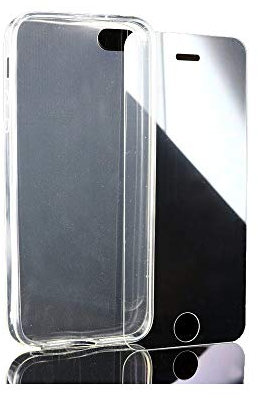 Omenex Silicone Case with Screen Protector Tempered Glass for iPhone 5/5S