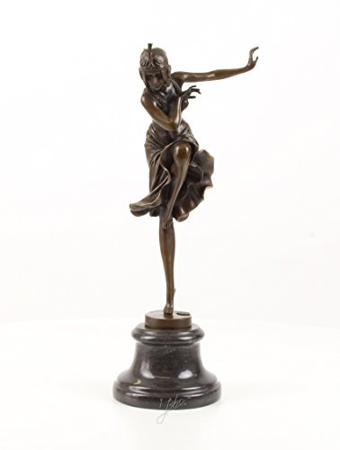 Bronzefigur Skulptur Figur Deko Hindu Tänzerin 39,1 cm