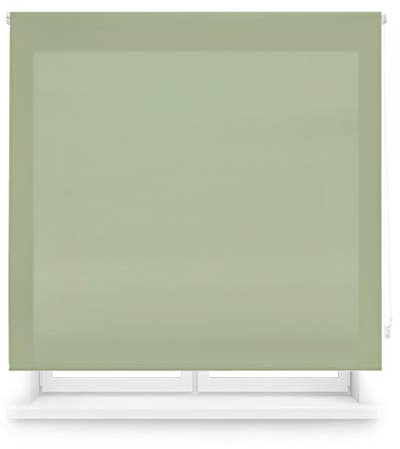 Blindecor Ara | Lichtdurchlässiges Rollo | Pastelgrün | 140 x 175 cm (BxH) | Stoffgröße 137 x 170 cm | Rollos für fenster