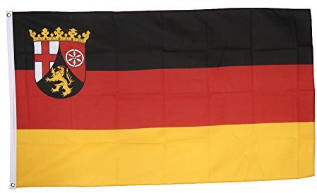 Flaggenfritze Fahne/Flagge Deutschland Rheinland-Pfalz - 150 x 250 cm + gratis Sticker, XXL-Fahne