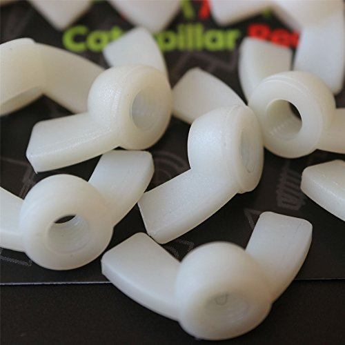 20x Tuercas de mariposa M5 de Nylon natural, tornillos de Plástico Nylon