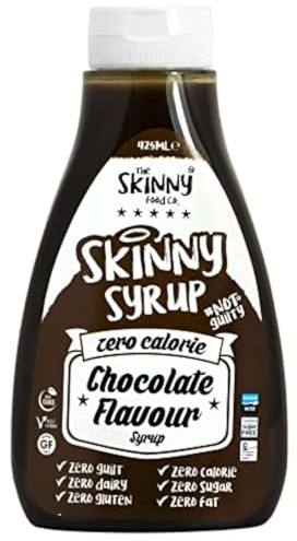 The Skinny Food Co. Skinny Syrup Diet Zero Calorie Zero Carbs Zero Sugar Zero Fats, Smooth Chocolate