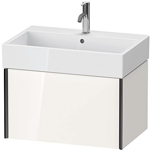 Duravit XViu 4235 Waschtischunterbau wandhängend, 1 Auszug, für Waschtisch Vero Air 235070, 684x454 mm, Farbe (Front/Korpus): schwarz matt/weiß hgl. - XV42350B285