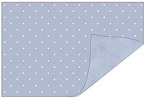 Ideen mit Herz Dekorpapiere im Duo-Design | 1 Seite mit Dekor - 1 Seite unifarben | 10 x 15 cm | Faltpapier, Bastelpapier, Dekopapier | 110 g/qm | 50 Stück (Punkte/hellblau)