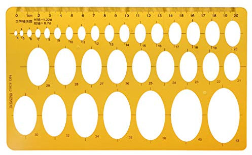 WuLi77 Zeichenschablonen, oval, Kreis, für Studenten, Basteln, Bauen, Schule, Büro
