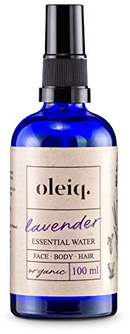 Oleiq ätherisches Lavendel wasser. Gesichtswasser für Tagespflege und Nachtpflege, für alle Hauttypen. Vegan Naturkosmetik für frauen und männer Größe 100ml.