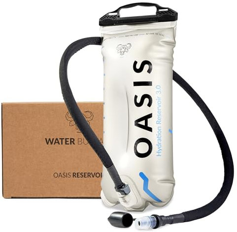 Water Buffalo Oasis Trinkblase - 2L und 3L Wasserblase für Wanderrucksack, auslaufsicheres Design mit Isolierschlauch und High-Flow Bite Valve