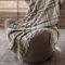 Somma Plaid in 100% lambswool di merino australiano del peso 250 gr/mq con frange Art. MUDEC Var. naturale - grigio - cm 130x170